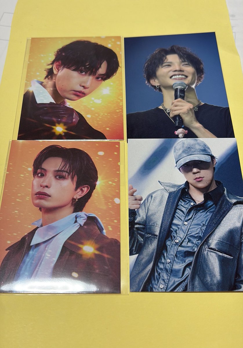 Krd1oeuxEb77458's tweet photo. FANTASTICS トレカ　交換

譲▶️写真1枚目

求▶️写真2枚目以外の八木勇征

郵送希望です。難しいと思いますがよろしくお願いいたします https://t.co/5thmPqizeU