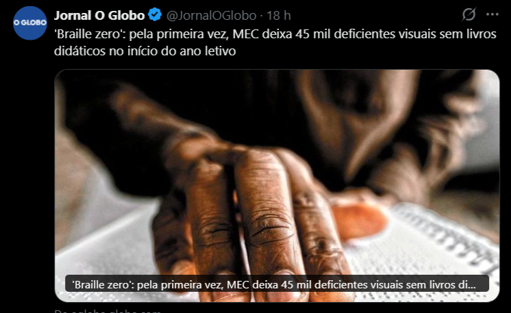 leonardo1opes's tweet image. Vocês precisam entender que o governo não tem dinheiro pra tudo, ou gasta 2 bilhões com propaganda do governo ou compra livro pra cego. Os dois não dá!