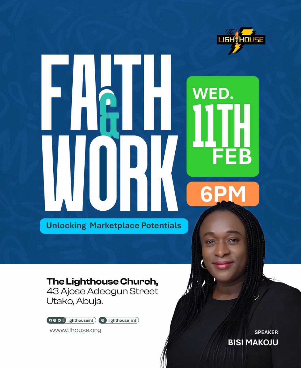Join us this Wednesday for FAITH &amp; WORKS. 
#iamlighthouse #faithandworks