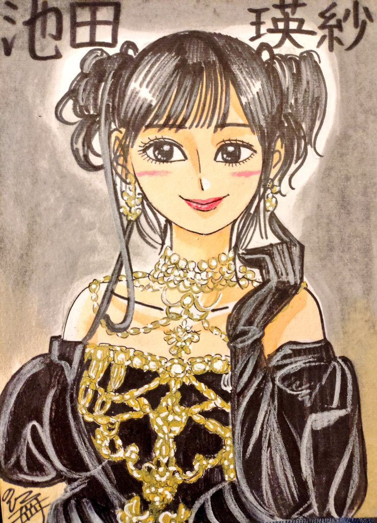 ドン！ 今日描いた乃木坂ちゃんで〜す(*^^*) 💚定期的に描きたくなる