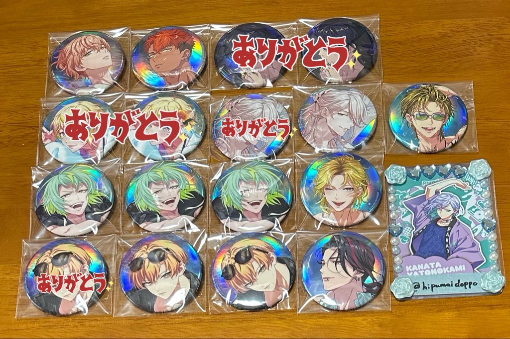 hipumaidoppo's tweet photo. 交換　譲渡　パラライ　6周年　缶バッジ　真夏の幻影　THEキャラ

譲　東夏　忠成　賢太　斗真　紫音　京　凌牙　晴臣　⭐︎智生　匋平　四季

求　同異種珂波汰　憂人　or 定価＋送料

智生さんはTHEキャラの珂波汰との交換希望

検索からでもお気軽にお声掛けください🌸 https://t.co/eGo0Cmhisu