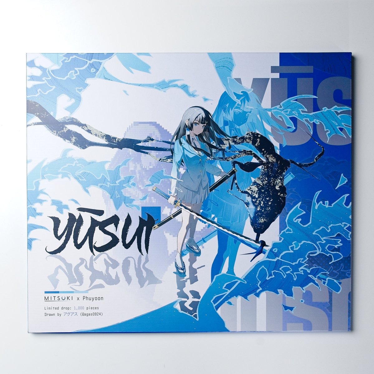 MITSUKIGear's tweet image. Our first limited drop, “Yūsui” — The Mysterious Stream.

Flow with calm. 
Create with clairity. 
Refined by the moon. 

Available in both cloth and glass versions.

Global sales begin on February 12 at 4:00 AM Pacific Time.