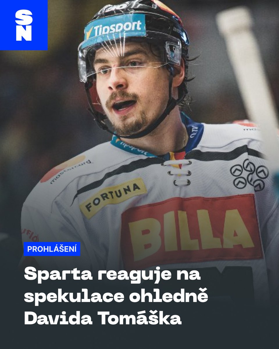 ❗🏒 Sparta se rozhodla reagovat na spekulace ohledně přestupu útočníka Davida Tomáška do konkurenčních Pardubic!

Sparta o návrat Tomáška jevila intenzivní zájem už od jeho odchodu do zahraničí. Komunikace s Tomáškem probíhala takřka neustále po celé tři roky. A to ze strany