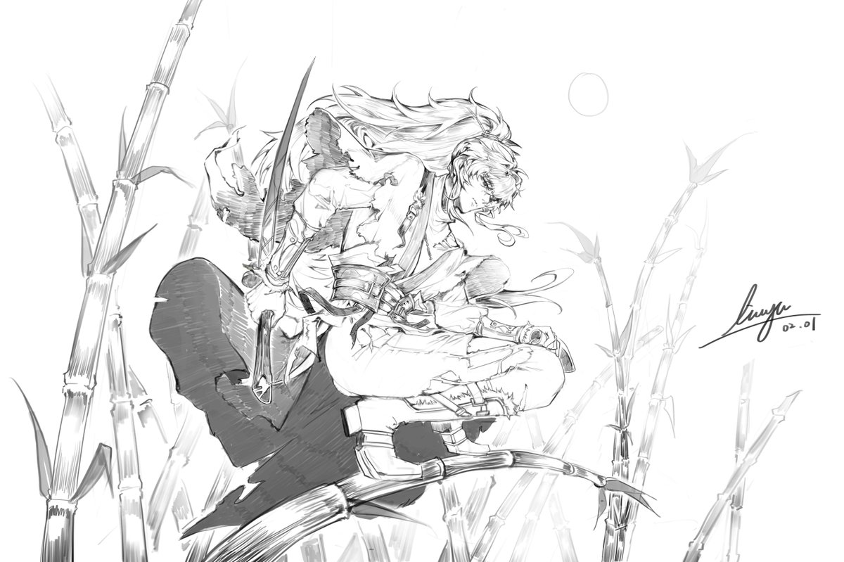 上上週作業！
駿衛和仇遠！大破！
兩個都是短暫玩過的遊戲，兩個角色都沒有抽到(
畫駿衛的時候實在是太開心了，果然人在做壞事的時候會特別有動力(對

一直不敢放是因為畫的不滿意ｗ
仇遠那張交的作業沒有這麼重的排線，
後來還是按照喜好加重了，
這個選擇可能不正確，但不加總覺得有個疙瘩XD