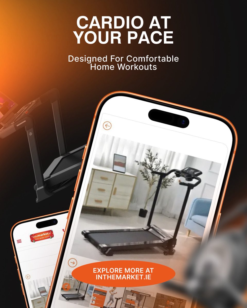 INTHEMARKETIE's tweet image. Move how you want, when you want, from home 🏃‍♂️
 Feel your heart pump, stress melt, and energy rise with every session! ⚡ Comfortable, effective, at your pace.
Explore more at INTHEMARKET.IE

#homecardio #fitnessathome #inthemarket #cardioworkout #stayactive
