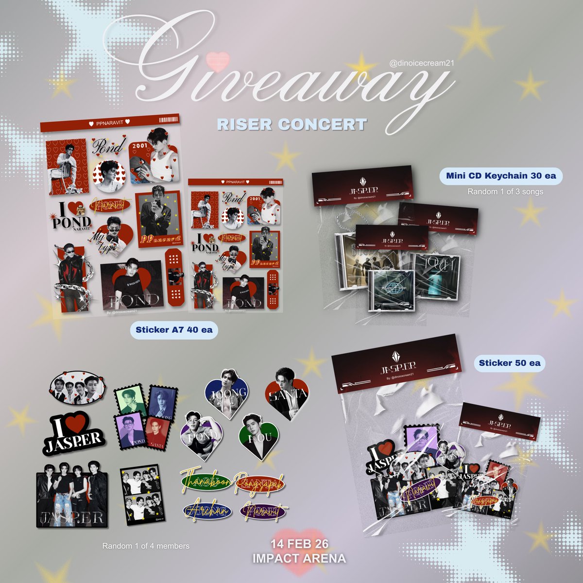 Tba Sticker ⋆. 𐙚 ˚ pls kindly rt ⋆. 𐙚 ˚ ──── ୨୧ ──── Giveaway #RISERCONCERT . ݁˖ ㅤ ...