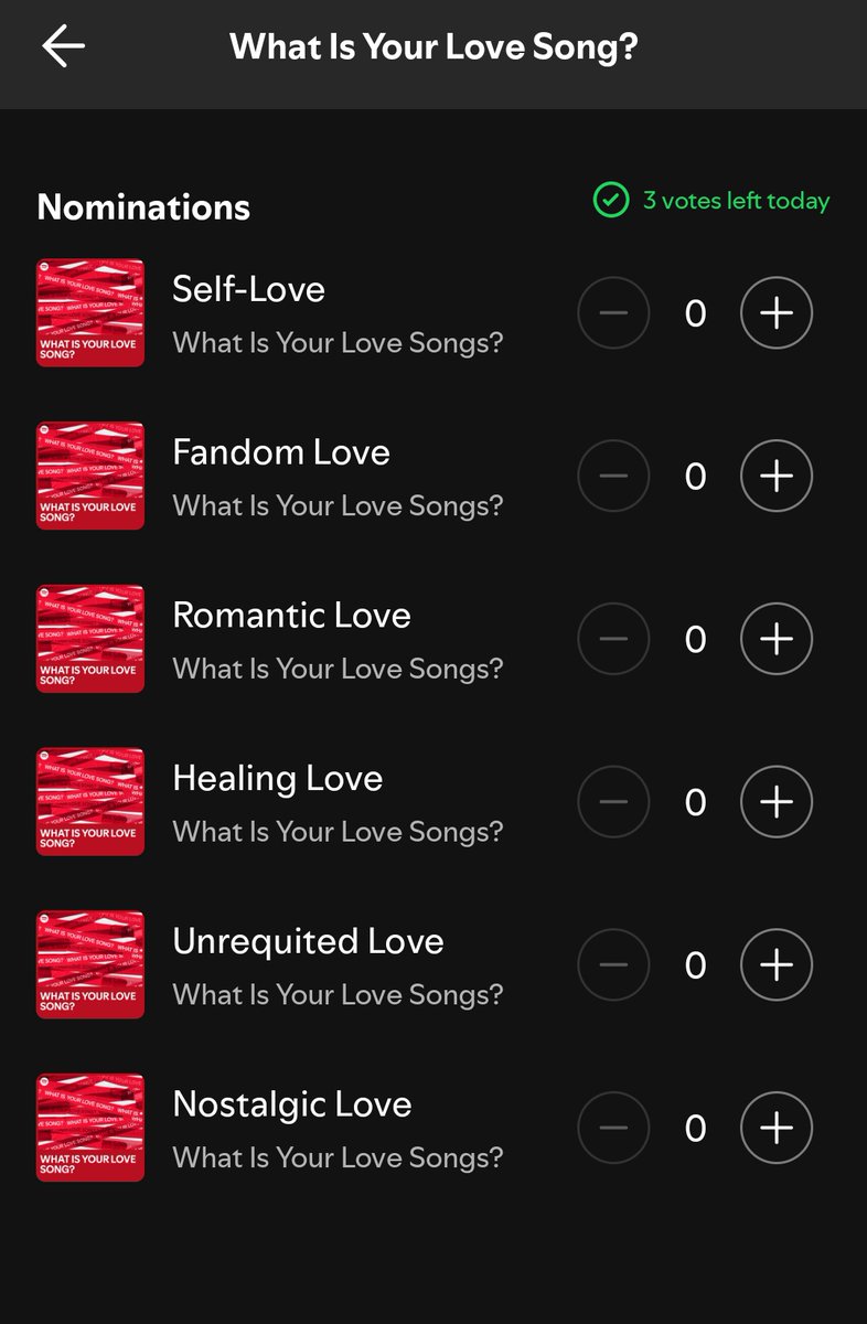 mhereonlyforbts's tweet photo. YOU ARE TELLING ME THAT NOW WE HAVE THE CHANCE TO VOTE WHICH 'LOVE SONG' WE'D LIKE THE MOST ON SPOTIFY.... MAYBE THE MOST VOTED WILL BE BTS MAIN/PRE-RELEASE TRACK??!!

Vote x3:
🗳:https://t.co/mLIP2j0ktN https://t.co/cDzamEUcMH