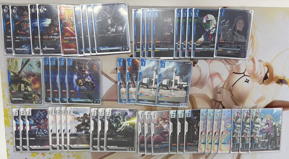 本日のガンダムカードゲーム ショップバトル参加者6名 優勝は青白