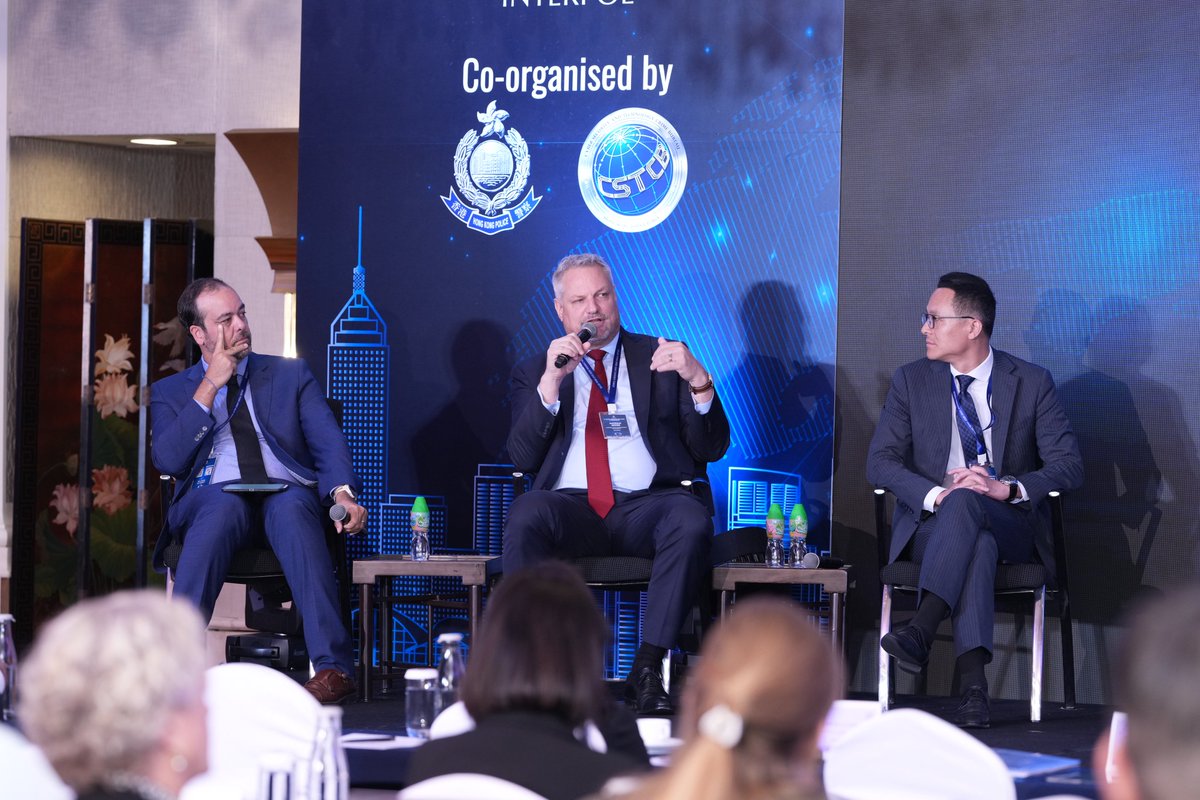 INTERPOL_Cyber's tweet photo. Day 2 focused on industrial-scale fraud, phishing-as-a-service, sextortion & crypto-enabled money laundering. Participants also explored AI for investigations, the @UN Cybercrime Convention & emerging technologies, including the metaverse and agentic AI. #CyberEX #Cybercrime #AI https://t.co/y6nMvhIbmy