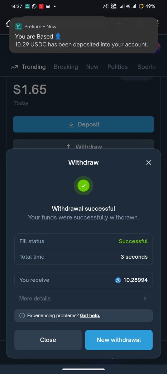 Today has Been a good day for me onn Polymarket