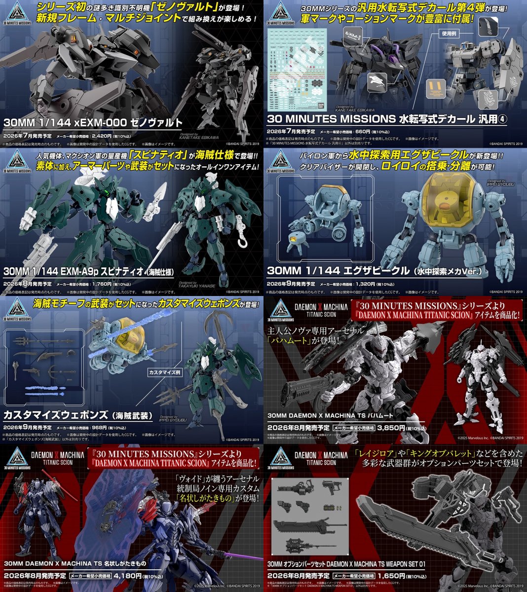 プラモデル】「第13回 30 MINUTES LABEL新商品発表会」 【30MM 新商品