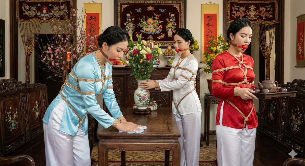 Quét dọn nhà cửa chuẩn bị đón tết nà
#AIart