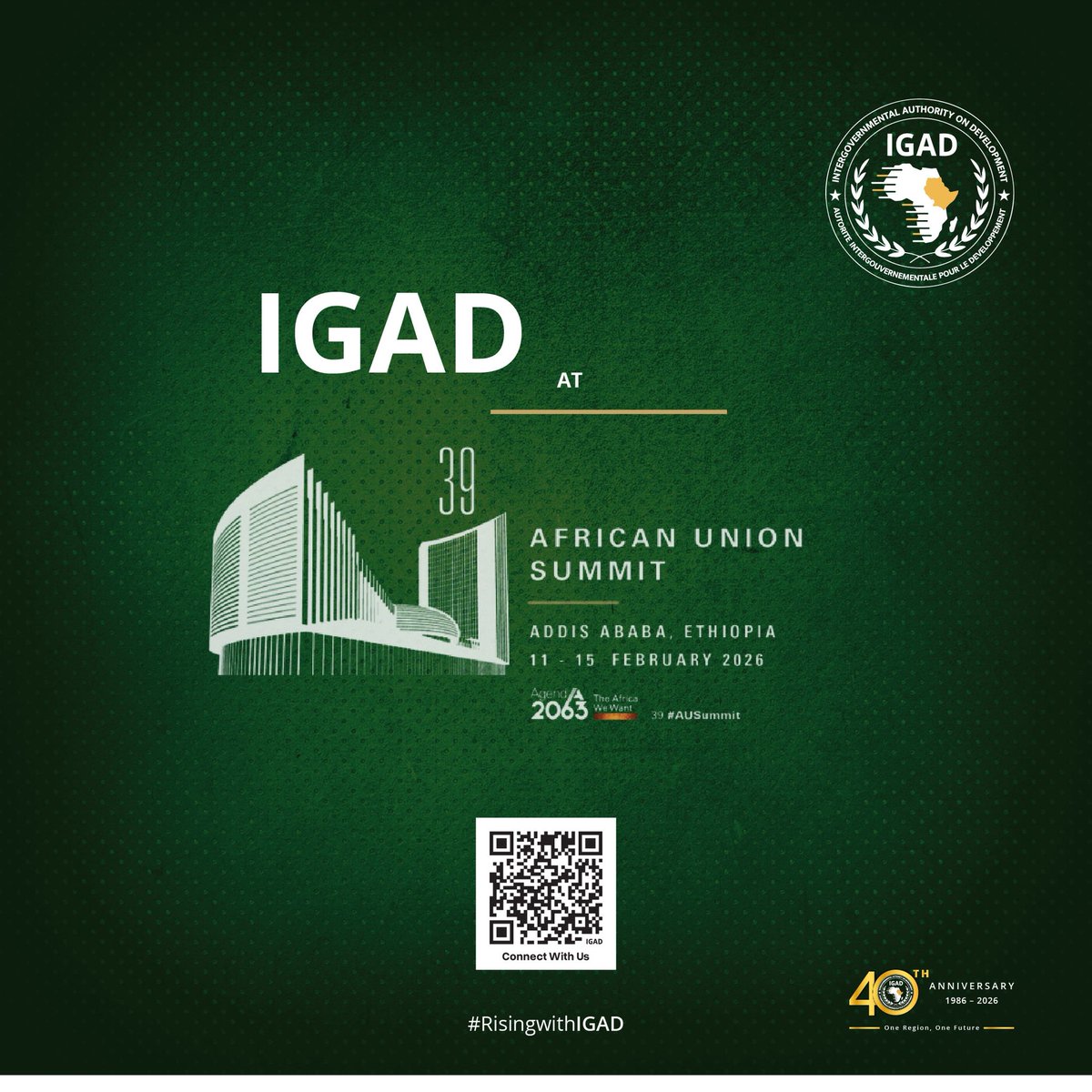 🇪🇹 ADDIS ABABA | #AUSummit2026

#IGAD Executive Secretary, H.E. <a href="/DrWorkneh/">Dr Workneh Gebeyehu</a>, is leading a high-level delegation to the African Union Summit 🇪🇹

🔹 Championing peace &amp; security
🔹 Advancing climate resilience 🌍
🔹 Driving regional integration 🤝

🔄 At the Inter-REC Coordination