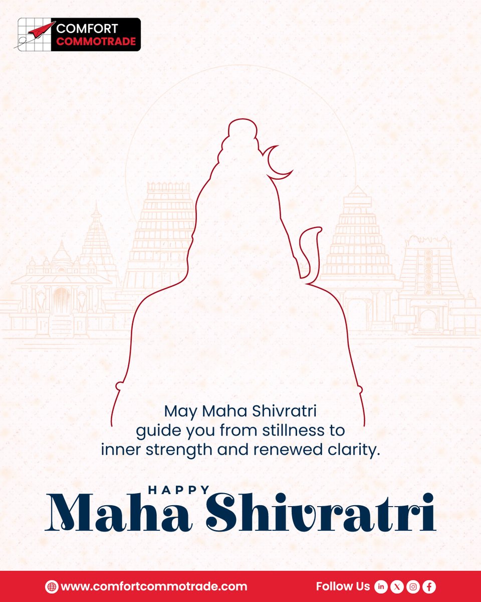 ComfortCommo's tweet photo. May Maha Shivratri guide you from stillness to inner strength and renewed clarity. 🕉️✨ Wishing you peace, devotion, and spiritual growth. Happy Maha Shivratri!

#MahaShivratri #ComfortCommotrade #InnerStrength #SpiritualGrowth #DivineBlessings https://t.co/EP4NySOyf3