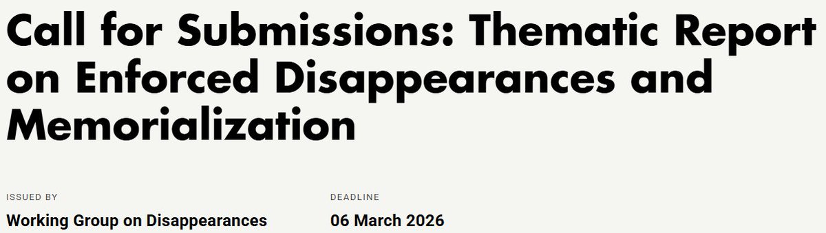 UN Working Group on Enforced Disappearances tweet media