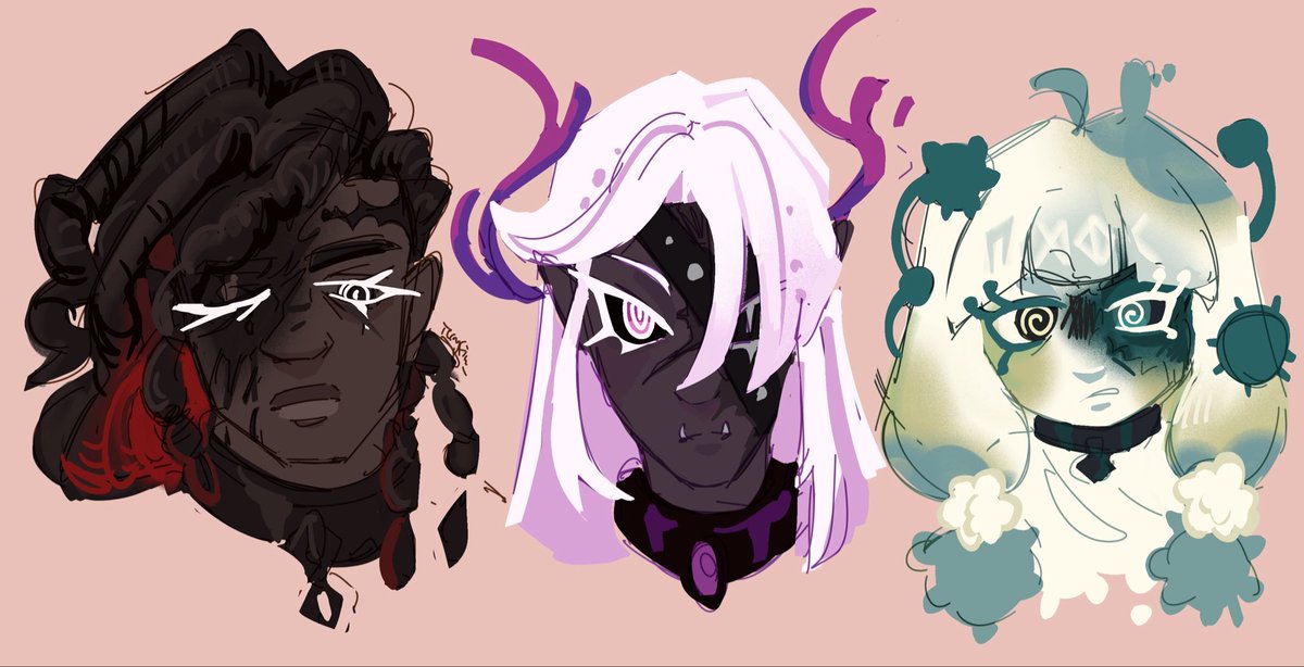 Peekaboo
Colored :))))
Moldy has red as his highlight color cause I can’t see his hair or face otherwise 😭✌️