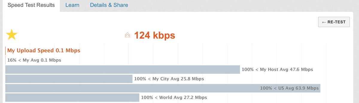 utwildfish's tweet photo. @Ask_Spectrum why is my upload speed so slow and/or throttled. This is an ongoing issue! https://t.co/D4zGqgkrDw