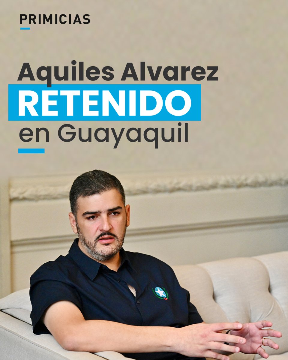 Primicias's tweet image. Fuentes de la Fiscalía confirmaron a PRIMICIAS la retención del alcalde de Guayaquil, Aquiles Alvarez, con fines investigativos en el caso Goleada. prim.ec/y3i350YcagF
