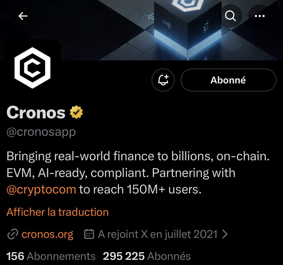 🚨 BREAKING NEWS 🚨

Cronos have went thru a handle change on X, WHAT’S COMING 👀

Previous: Cronos_Chain
New: <a href="/cronosapp/">Cronos</a> 

Bio say: Ai Ready, any relation to the new <a href="/aidotcom/">ai.com</a> website ? 

Speculate in the comments ⬇️