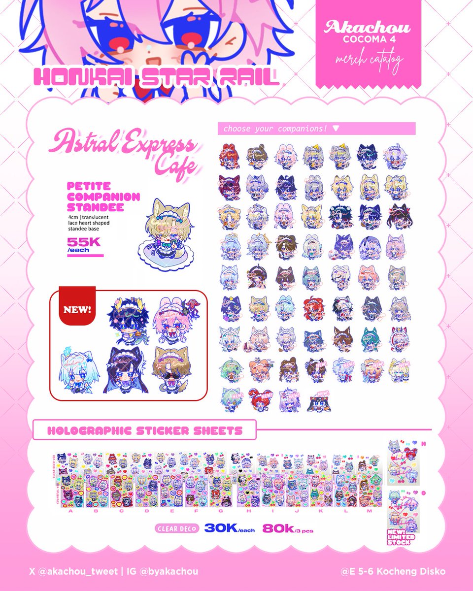 akachou_tweet's tweet image. 5/?
HSR corner for #COCOMA4 !!
Completed all of Chrysos Heirs yayy 🙌
I finally added Skott to the set too (I'd wanted to add him for so long xD). Actually wanted to add Lygus too, but I guess for next time!

I'll only bring very little amount of towels &amp;amp; plushcharms to cocoma!