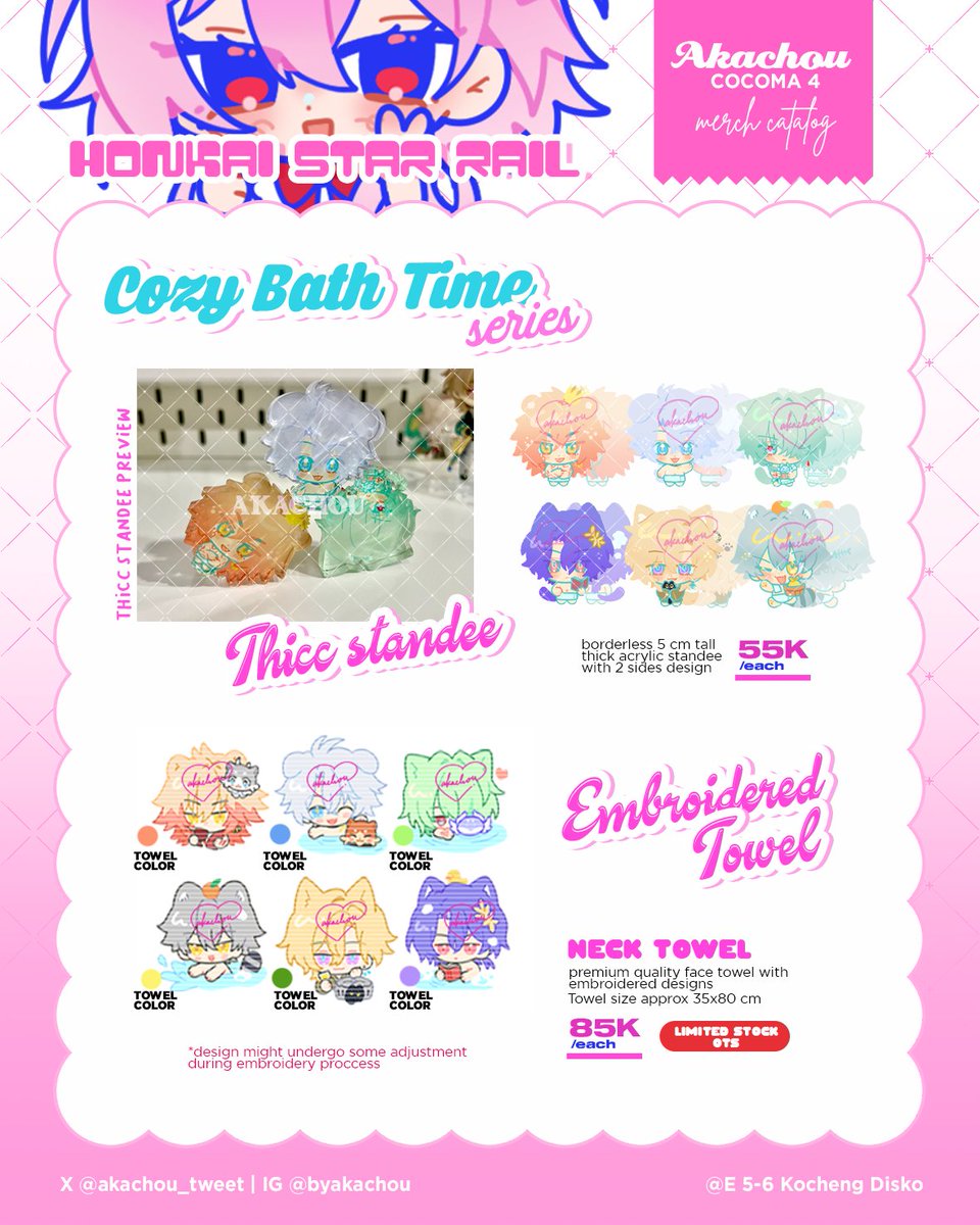 akachou_tweet's tweet image. 5/?
HSR corner for #COCOMA4 !!
Completed all of Chrysos Heirs yayy 🙌
I finally added Skott to the set too (I'd wanted to add him for so long xD). Actually wanted to add Lygus too, but I guess for next time!

I'll only bring very little amount of towels &amp;amp; plushcharms to cocoma!