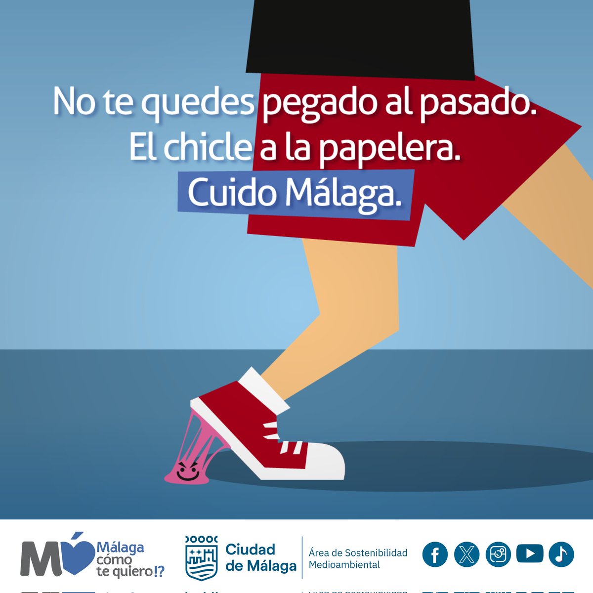 malagacomotq's tweet photo. No te quedes pegado al pasado.
El chicle, a la papelera.

Un pequeño gesto que ayuda a mantener Málaga limpia.

Porque cuidando nuestros hábitos, cuidamos Málaga💙

@malaga 
@LimasamOficial https://t.co/i4mYMBpk4a