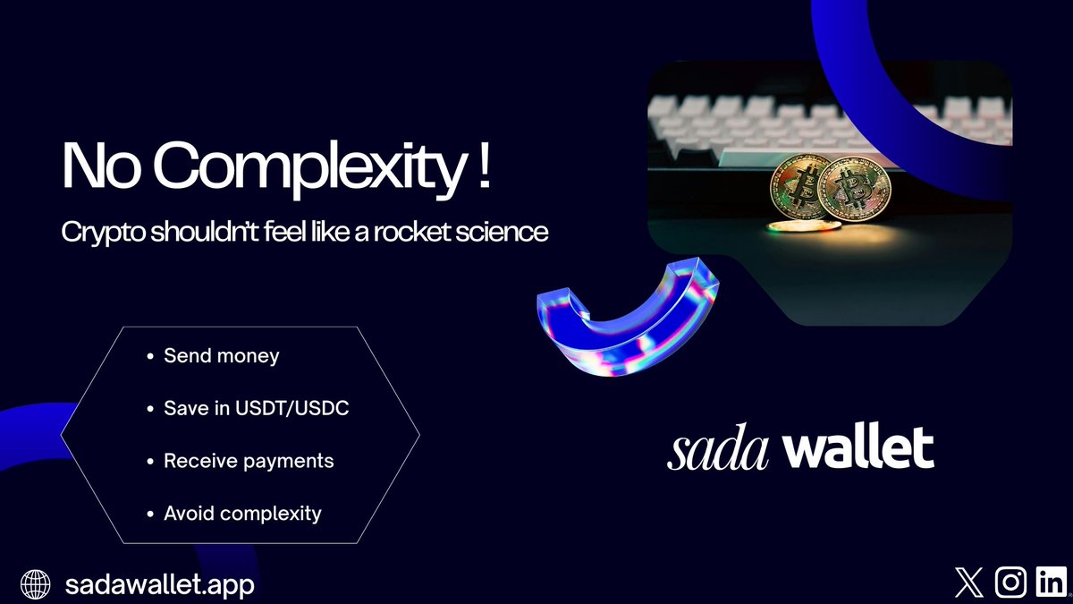 SadaWallet's tweet photo. No Complexity

#SadaWallet #BuildInPublic #CryptoMadeSimple #PakistanTech #Bitcoin #NoHassle #web3pakistan https://t.co/vXnJu8mIQP