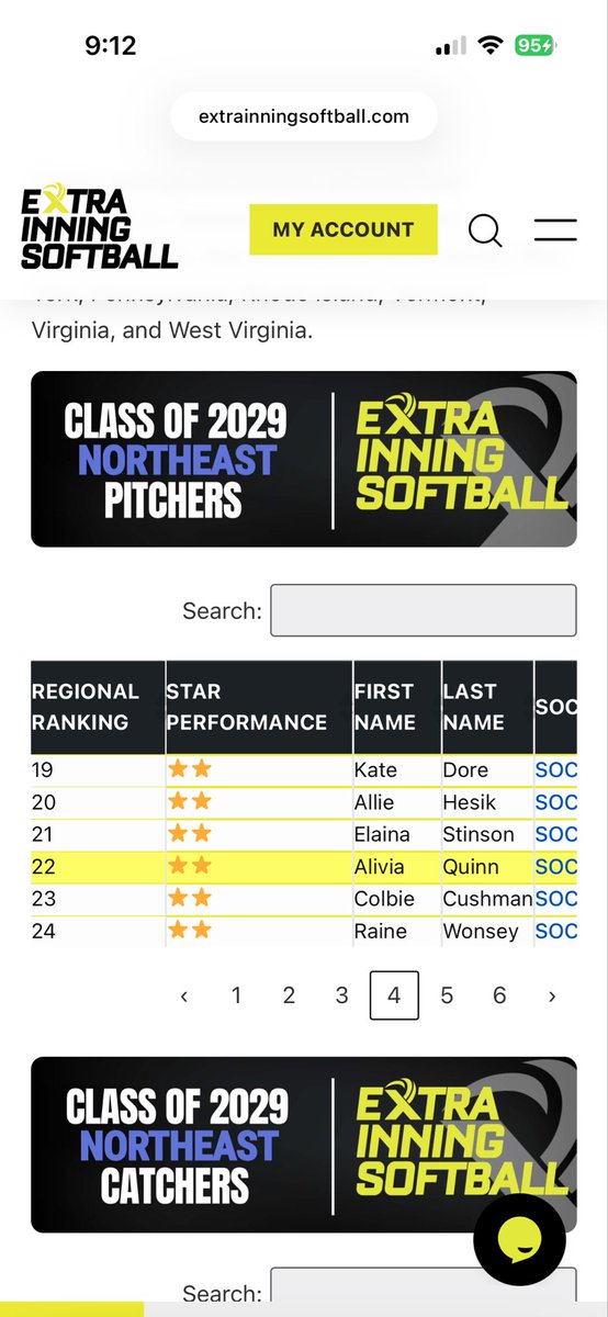 Thank you <a href="/ExtraInningSB/">EXTRA INNING SOFTBALL</a> for naming me 22nd in the region for my class of pitchers! Such a great opportunity. 

Can’t wait to compete in Florida this weekend.   
<a href="/SoftballDown/">Down South Softball</a> <a href="/SoftbalAmerica/">Softball America</a> <a href="/PrepSoftball/">Prep Softball 🥎</a> <a href="/RecruitMatador/">Matador Media</a> <a href="/USASoftballREC/">USA Softball Recruiting🥎</a> <a href="/TopPreps/">247 College Sports News Recruiting Top Preps on X</a> <a href="/FGS_softball/">FLATGROUND Softball</a> <a href="/LindenwoodSB/">Lindenwood Softball</a>