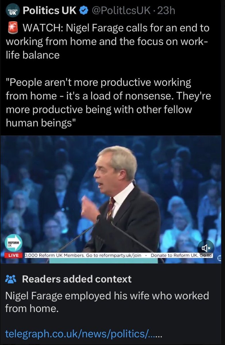 MarinaPurkiss's tweet image. Farage...

Rails against WFH while employing his wife to WFH

Rails against the EU while taking the EU pension

Rails against “elites” while being bankrolled by them and happily hobnobbing with them

Rails against people speaking other languages while his own kids speak German.…