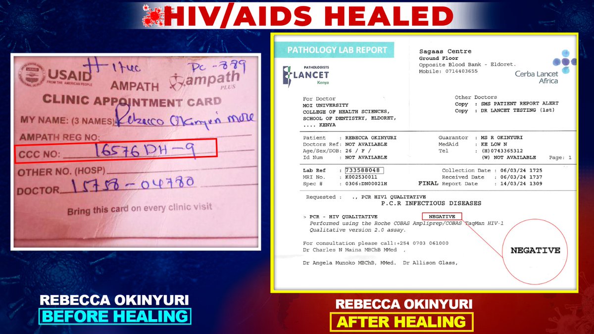 <a href="/Prophet_DrOwuor/">The Ministry of Repentance and Holiness</a> <a href="/VictorMacharia_/">Victor Macharia</a> How can you convince Rebecca  Mose otherwise 

She is a witness ,a participant and a Pertaker of #HIVCureIsJesus 

She has a testimony,

A testimony of the Power and Authority of the BLOOD OF JESUS..

Listen in ,

Ignorance will be your downfall ‼️