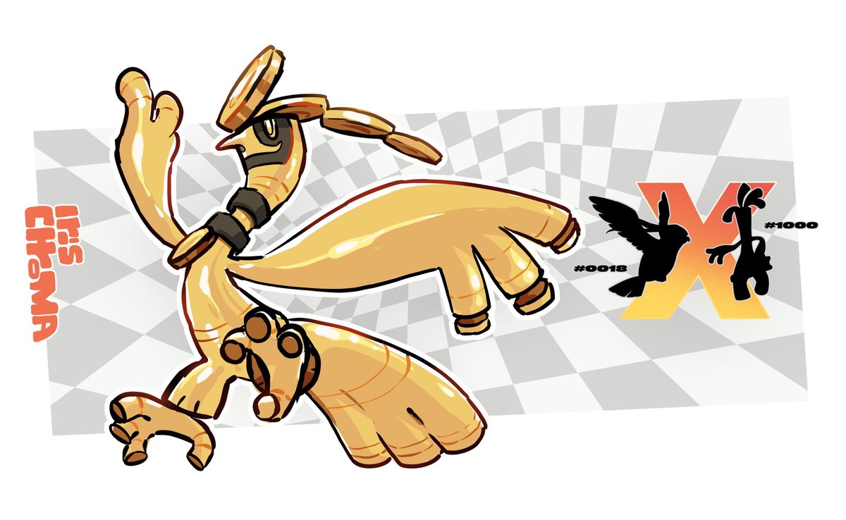 Irischroma's tweet image. 0018 PIDGEOT ピジョット ✖︎ 1000 GHOLDENGO サーフゴー