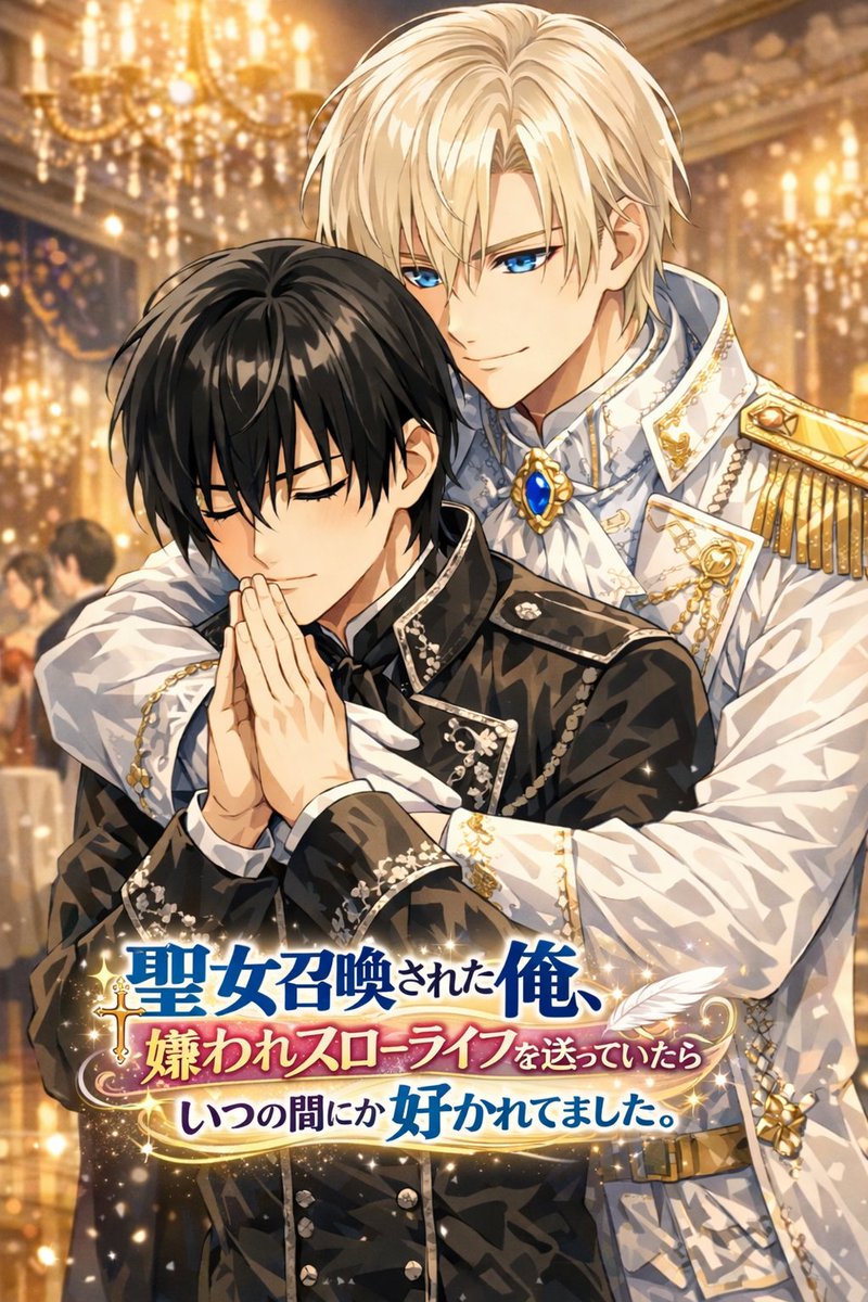 聖女召喚された俺、嫌われスローライフを送っていたらいつの間にか好かれてました。 | 神崎ロクス story.nola-novel.com/novel/N-17ba4c… #Nolaノベル <a href="/NolaNovel/">創作プラットフォーム Nolaスタッフ</a>より 
ミレーヌ王女殿下と恋に落ちるのか、それとも……？
タイトルが変わったので画像も変わってます。これですね。

#創作BL小説