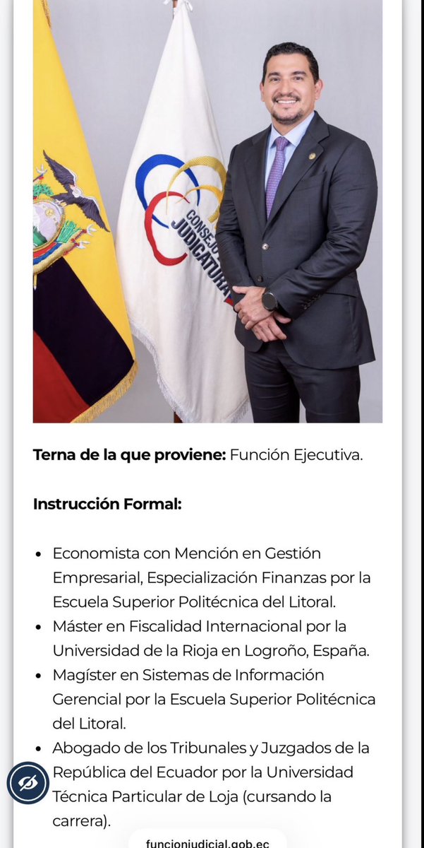 Galoecuador's tweet photo. 🔴Más requisitos para vender empanadas que para presidir la Judicatura
 El nuevo presidente temporal de @CJudicaturaEc que debería ser independiente del Ejecutivo, es @DamianLarcoG el exdirector del @SRIoficialEc quien aplicó una ley hecha a la medida para borrar casi $98 millones USD que la familia Noboa debía al fisco sin dar una sola explicación. 

Una ley tan burda que luego fue declarada inconstitucional, pero sin efecto retroactivo. Se sabía ilegal, se usó igual y cumplió su objetivo y quedó olvidada, ya no hay interés de hacerla constitucional. 

Hoy, quien debe controlar a los jueces ni siquiera es abogado, es apenas un estudiante.
 En un país donde para vender empanadas te piden permisos, pero para vigilar la justicia basta con estar “en proceso”.

Y para quien dude de la independencia, basta revisar la cuenta de X de @DamianLarcoG, más cheerleader presidencial que funcionario técnico. 

Su selección vino acompañada de apagón en el sistema del SRI, (de esos que recuerdan la peor época del correismo) hay denuncias de uso político de información tributaria para que Godoy fortalezca su defensa y, desde las sombras, apareció un impedimento del SRI contra la presidenta suplente del Consejo. 

¿El reemplazo? El mismo exdirector del SRI.

Noboa no está reformando la justicia: la está ocupando. Si no es con Godoy, será con otro igual. La línea ya se cruzó… y no hay marcha atrás.
