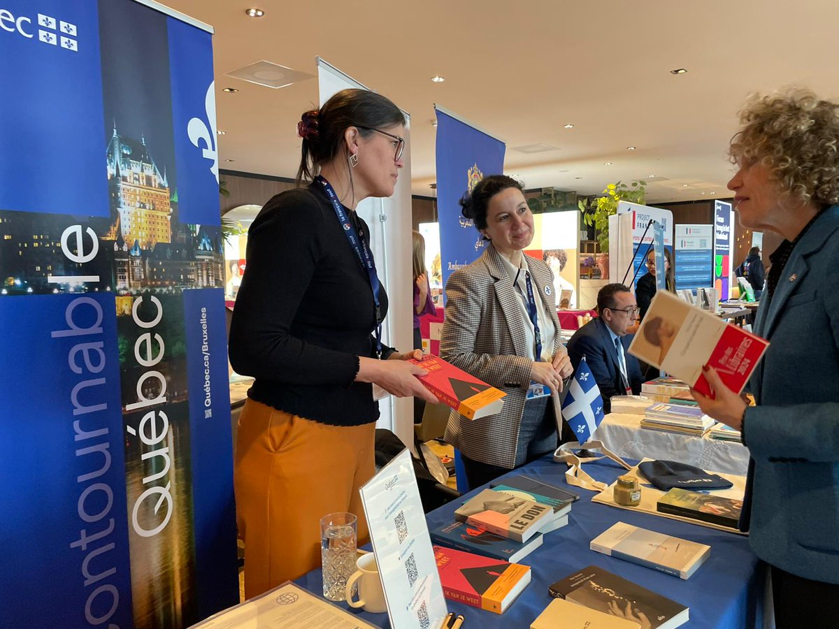 QuebecBeneluxUE's tweet image. Invitée au @CongresFrans, la directrice de l'Association internationale des études québécoises a eu l'occasion de rencontrer enseignants et partenaires aux Pays-Bas et en Belgique afin promouvoir les ressources pour l'apprentissage du #français et pour les #études québécoises.