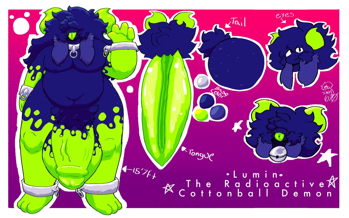 Freaky blue and green demon~ 😼