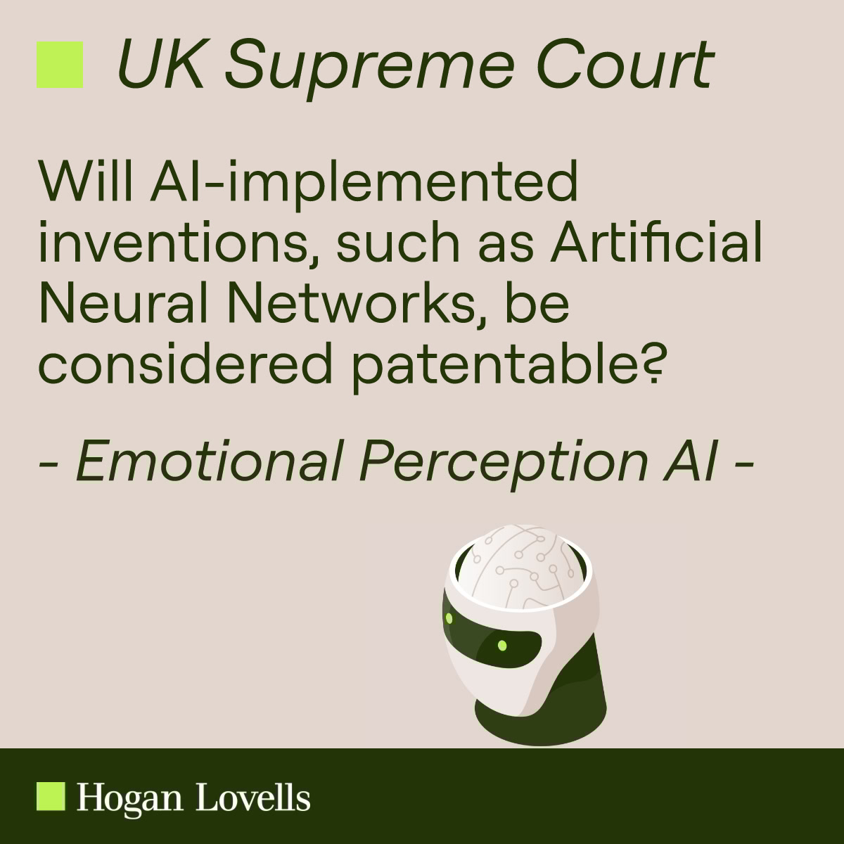 The UK Supreme Court judgment in ‘Emotional Perception AI’ is due to be handed down tomorrow (11 Feb). Will AI-implemented inventions, such as Artificial Neural Networks, be considered patentable?

More context in our earlier Patent Lawyer Magazine report:
ow.ly/Iepw50YcmMM