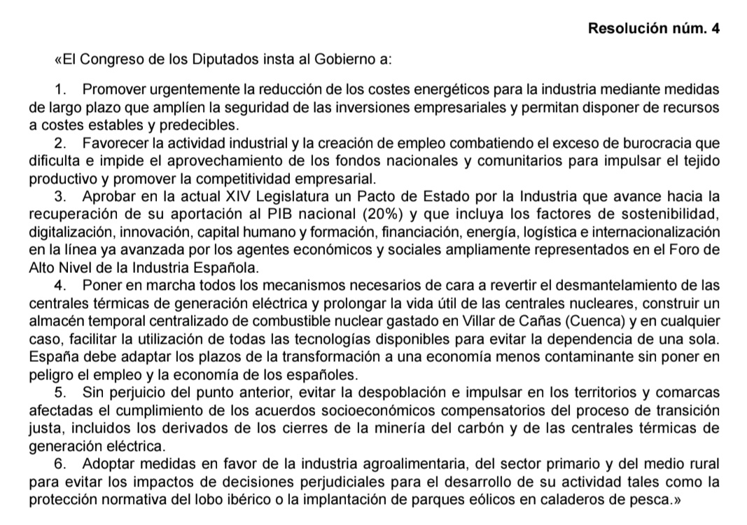 Llegan muy malas noticias para la industria en Asturias del acero (ya no sé si lo son para los gobiernos de Asturias y de España, porque no se inmutan), y recuerdo que desde Julio de 2022 está aprobada por el Congreso una Resolución tras el último Debate del Estado de la Nación.