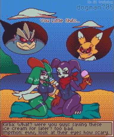 they have type disadvantage, what can they even do.

#pixelart | #ドット絵 | #デジモン | #Pokemon