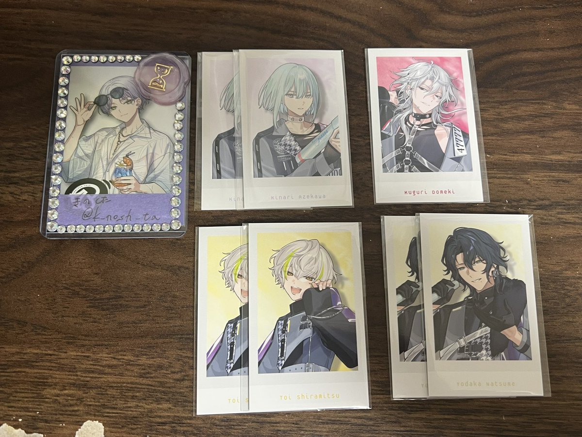 【交換】 18TRIP エイトリ おもてなしライブ -Sparkle- おもライ クリアカード クリカ 特典 チェキ風カード

譲：練牙（寄N1） 季肋 七基（寄N1） 宗氏 潮 幾成 潜 糖衣 夜鷹
求：可不可

＊（）内は後日受け取り分
＊箔⇔箔のみ
＊仙台.おもライ2日目現地手渡しor郵送

お気軽にお声掛けください