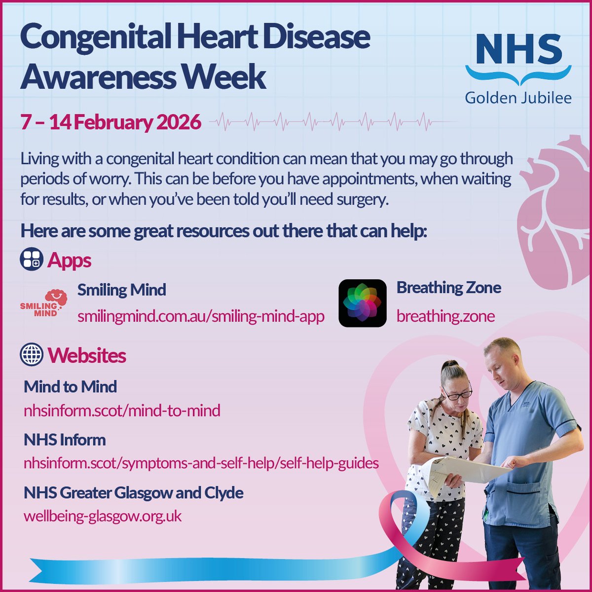 JubileeHospital's tweet photo. #CHDAwarenessWeek♥️
Living with a congenital heart condition can bring periods of worry, especially before appointments, waiting for results, or anticipating surgery.
Here are some helpful resources👇 https://t.co/Zp8XvIcWmq