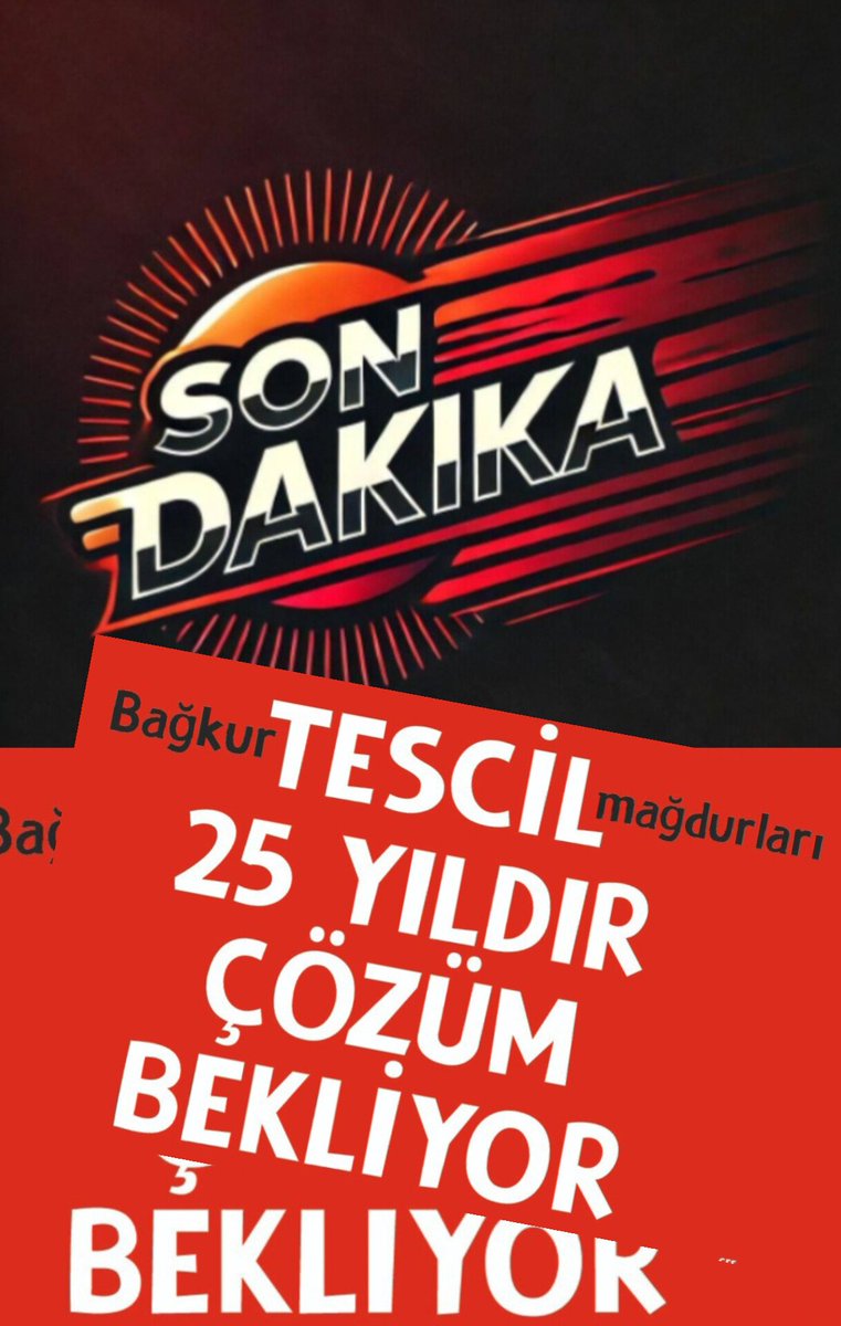 04 Ekim 2000'den önce hak kaybı yaşayan #BağkurTESCİL mağdurları olarak emekli olma hakkımızı istiyoruz. #BağkurTescilMağdurları
için #TescileYasa şart‼️

<a href="/RTErdogan/">Recep Tayyip Erdoğan</a>
<a href="/dbdevletbahceli/">Devlet Bahçeli</a>
<a href="/vedatbilgn/">Vedat Bilgin</a> 
<a href="/Akparti/">AK Parti</a> 
<a href="/MHP_Bilgi/">MHP</a> 
<a href="/herkesicinCHP/">CHP 🇹🇷</a> 
<a href="/iyiparti/">İYİ Parti</a> 
<a href="/eczozgurozel/">Özgür Özel</a> 
<a href="/Mustafa_Destici/">Mustafa Destici</a>