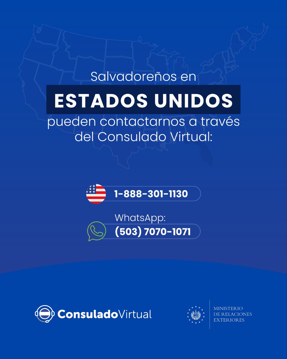 Estamos más cerca de ti. 🤝

Si necesitas más información sobre nuestros servicios en California, comunícate con el Consulado Virtual llamando al:
☎️ 1-888-301-1130

También puedes escribirnos por WhatsApp al:
📱 (503) 7070-1071