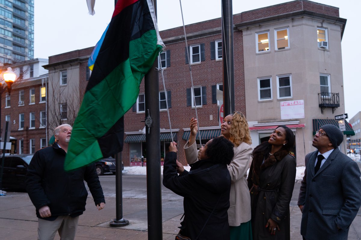MiddlesexCntyNJ's tweet image. We raised the Pan-African flag in #celebration of #BlackHistoryMonth. A joyful moment honoring the culture, creativity, resilience &amp;amp; lasting impact of Black #communities in our County &amp;amp; beyond. ❤️🖤💚