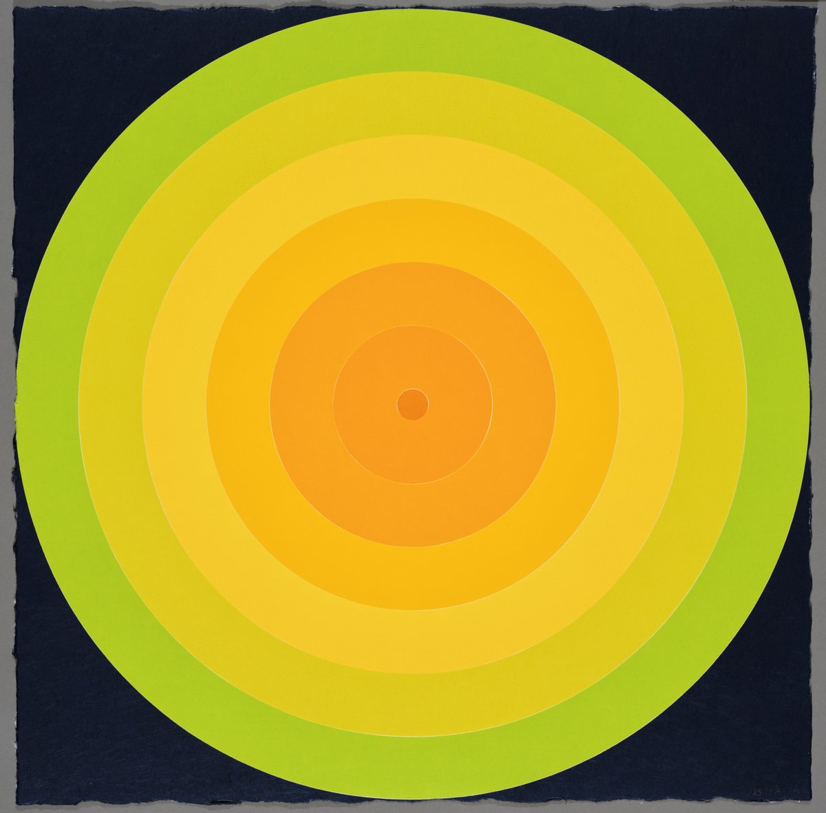 WSUArtMuseum's tweet photo. Polly Apfelbaum’s On Target (2019) showcases the target motif through six vibrant woodblock prints, each sharing a hue with the next. The shifting colors create movement and show how color itself can carry meaning. https://t.co/V7qMFTnKyG #WSUPullman #WSUartmuseum @PollyApfelbaum https://t.co/rIbHXbhbqw