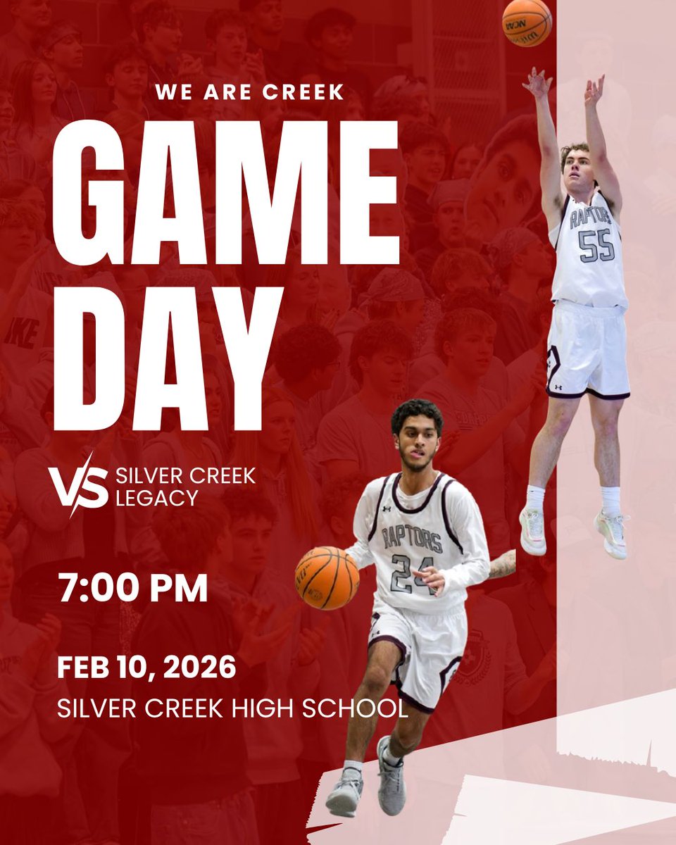 Two weeks until state. No wasted nights. Home vs. Legacy. Be in the building. #WeAreSC #CreekHoops #GoSilverCreek #CoPreps