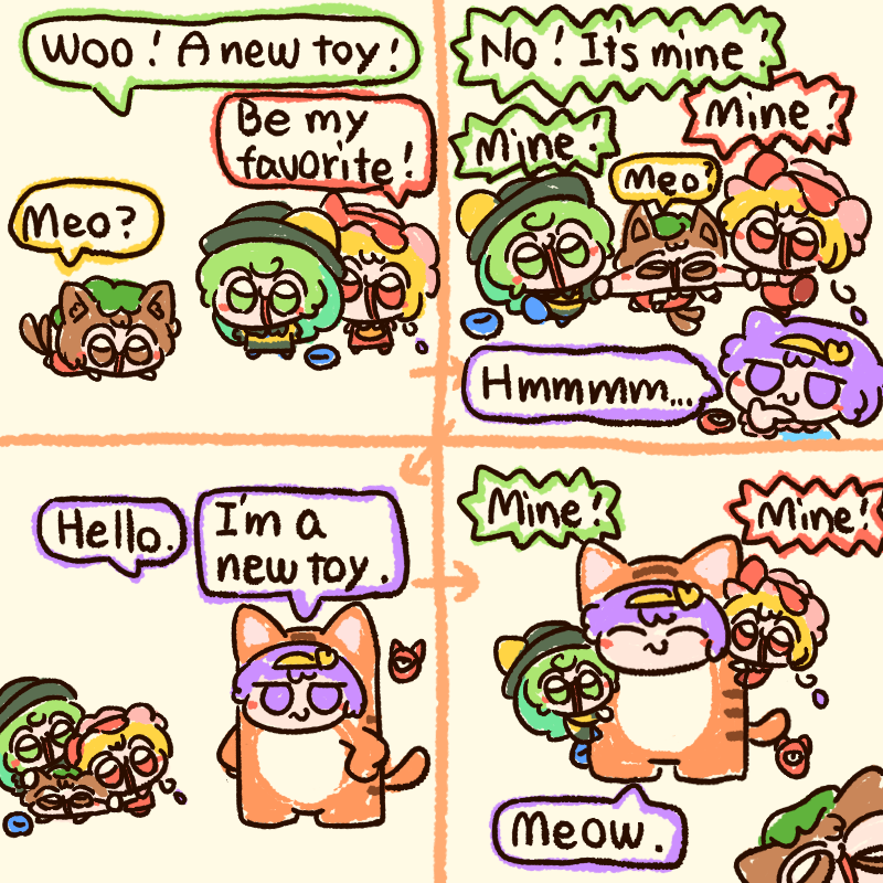 numenoko's tweet image. Koishie is good at a new toy!