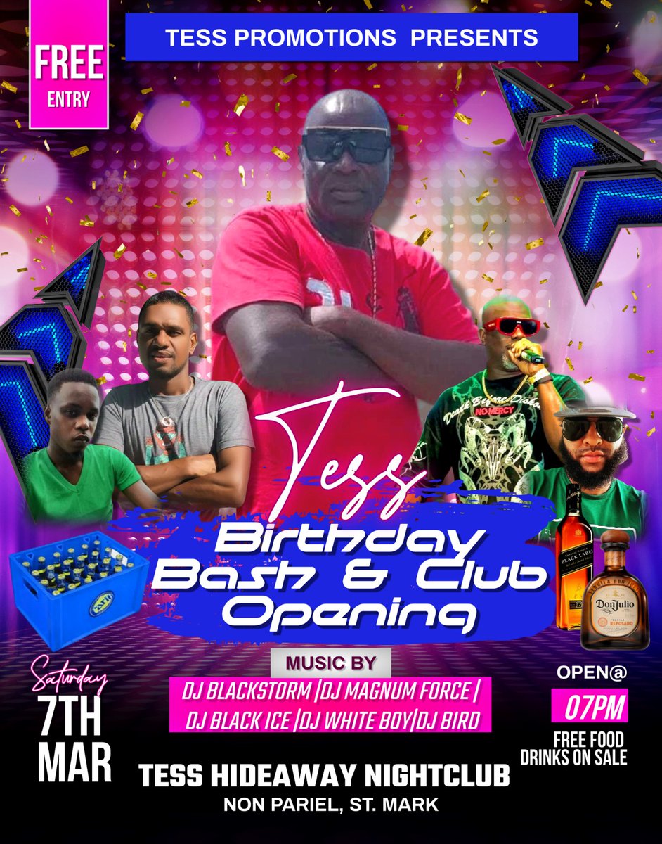 blackice_intl's tweet photo. Event Alert 🚨 #TessBirthdayBash #NightClubOpening #TessHideAwayNightClub #NonPariel #March07 https://t.co/2kCOxBaIxA