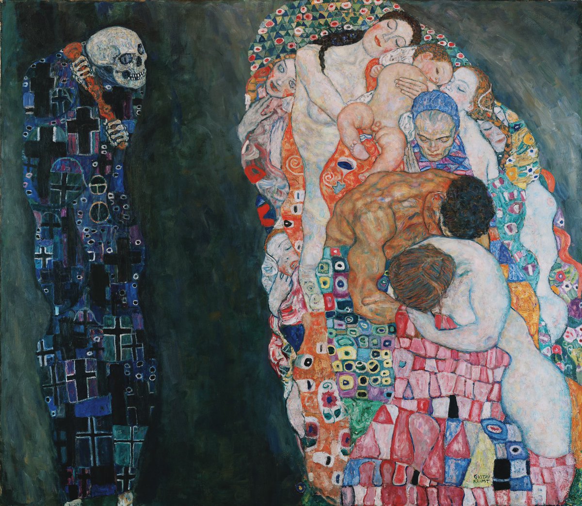 impression_ists's tweet image. Gustav Klimt, Death and Life, 1908