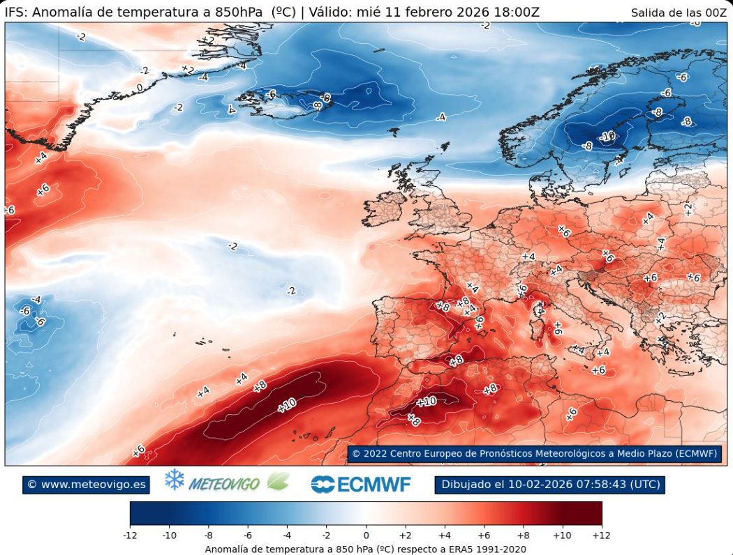 AGMCan's tweet photo. 🌧️LAS LLUVIAS BRILLARÁN POR SU AUSENCIA ESTOS CARNAVALES 2026🎭🇮🇨las anomalías térmicas irán a más en Canarias en las próximas horas.

Es decir, las corrientes de aire traen sobre las islas una masa de aire más cálida de la que tocaría para estas fechas. Veremos cuánta calima🤷‍♂️🐫 https://t.co/NacDBIX1Jz