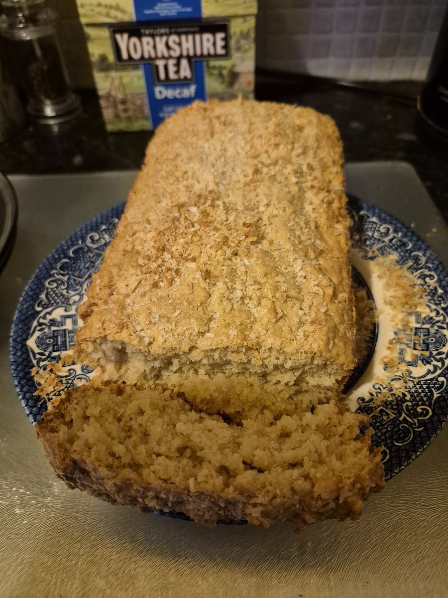 My weekly cake bake - coconut loaf. Very easy, but very tasty. It's about time I moved onto some more complex recipes.